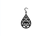 Elegant Jhumka Earrings Silhouette B, a Graphic by balal (Thumbnail 11 of 13)