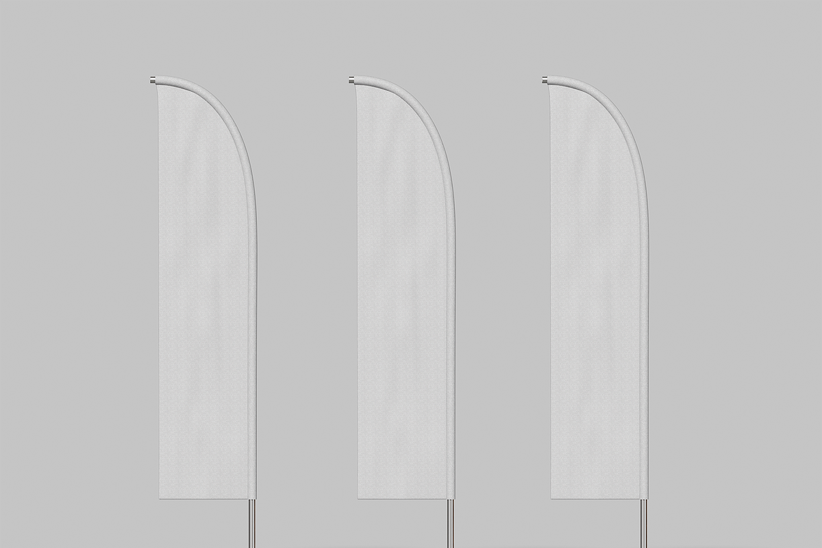 Flag Banner Convex Mockup, an Advertising Mockup by Bartama Graphic (Photo 4 of 4)