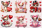 Valentine Cute Puppies Clipart, a Seasonal Illustration by Craft Nest (Thumbnail 2 of 5)