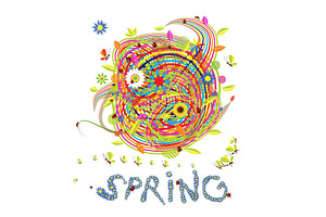 Funny Spring Illustration For Your Design