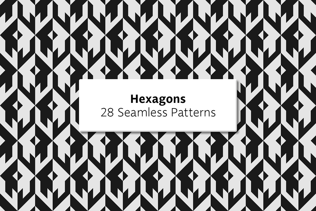 Hexagons - 28 Seamless Patterns, a Pattern Graphic by Tustan (Photo 1 of 6)