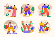 Shopping and Sale Vector Set, a Person Illustration by Prosymbols (Thumbnail 5 of 9)