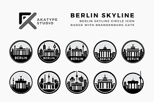 Berlin Skyline Vector Icon, an Icon by Akatype Studio