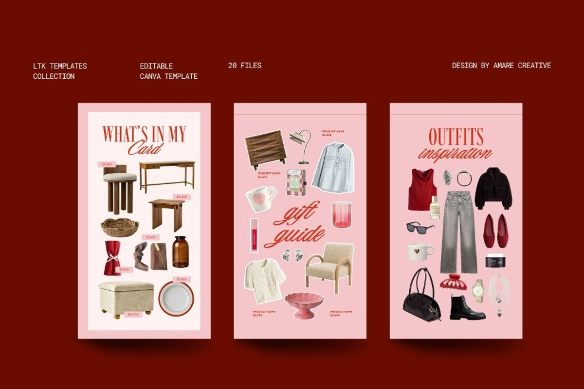 Valentine LTK Instagram Bundle, a Social Media Template by Amaré Creative (Photo 3 of 9)