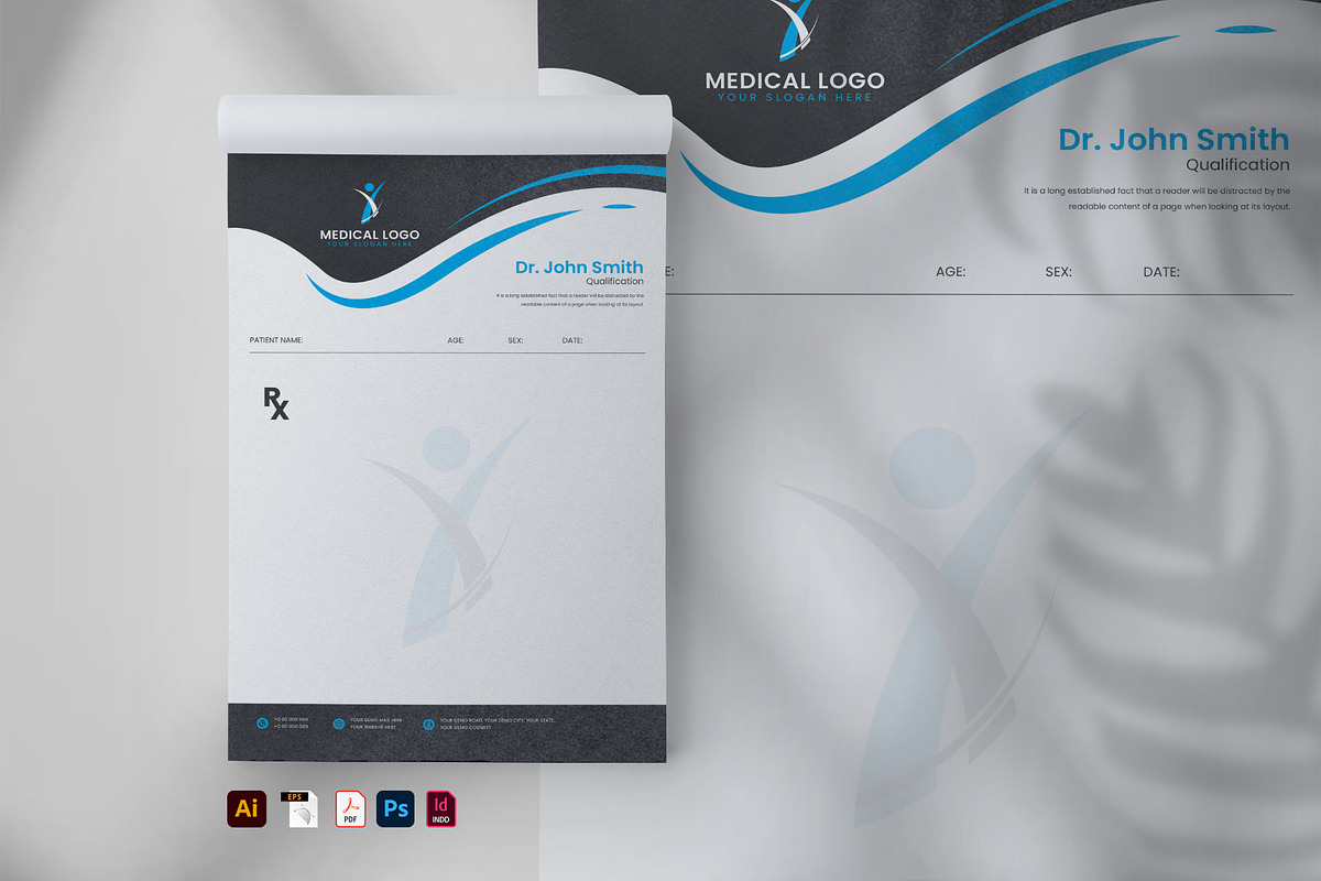 Doctor prescription pad design, a Stationery Template by Tanmoy Topu (Photo 1 of 2)