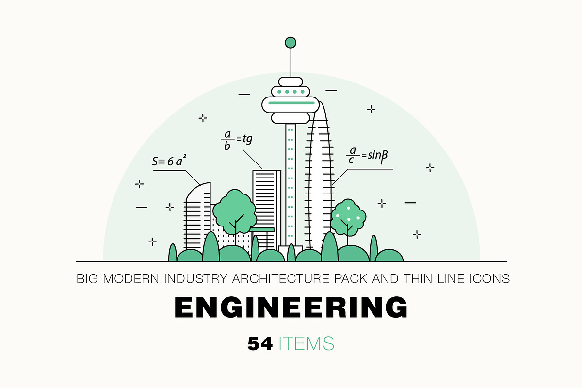 Modern engineering construction, an Outline Icon by Vladimir Vihrev (Photo 1 of 3)