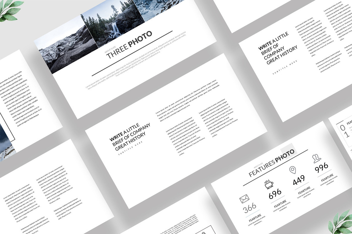 Cold Minimal Powerpoint, a Presentation Template by Infinity Vector Studio
