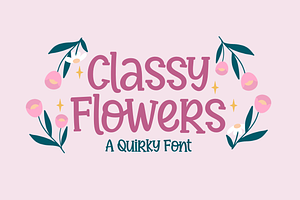 Classy Flowers - a Quirky Font