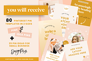 Boho Pinterest Pin Templates Canva, a Social Media Template by Design Pixie (Thumbnail 2 of 6)
