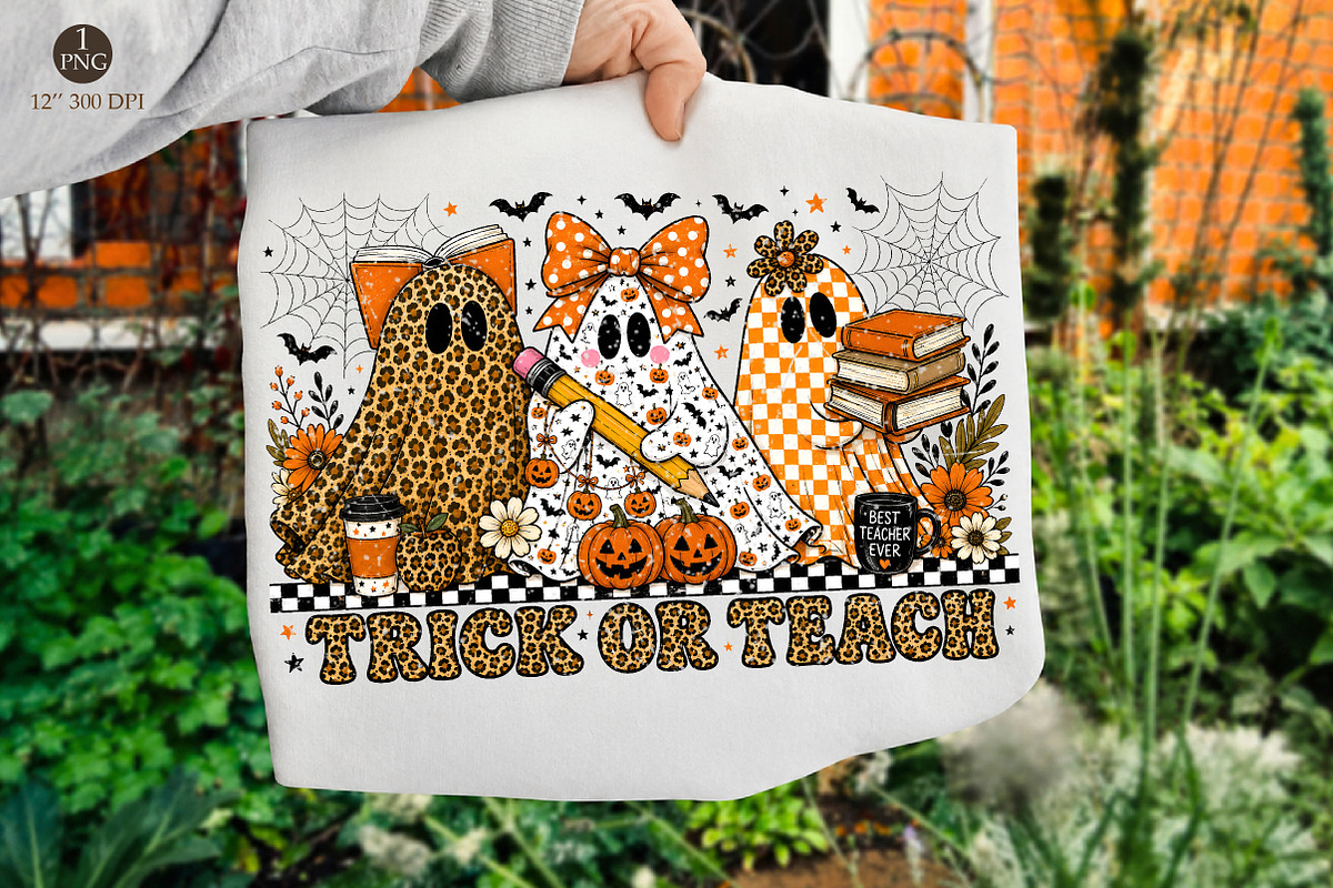 Trick or Teach Png, Leopard Pumpkin, a Seasonal Illustration by Libby Wishes (Photo 1 of 4)