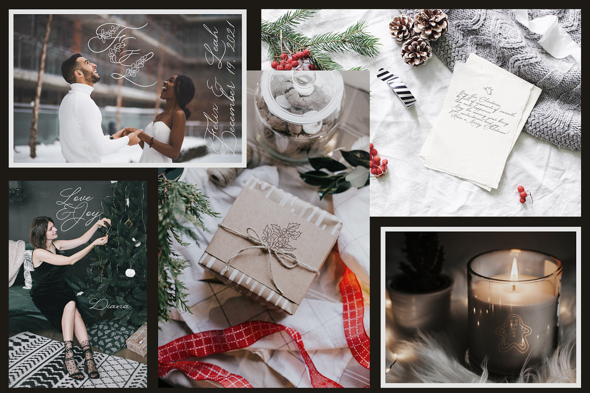 Mistletoe Kiss. Christmas font, a Handwritten Font by AnMark (Photo 5 of 9)