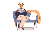 Funny anthropomorphic animals set, an Animal Illustration by Good Studio (Thumbnail 6 of 8)