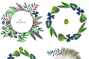 Botanical watercolor leaves set, a Decorative Illustration by Art AleshkaK (Thumbnail 3 of 10)