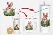 Grass Bunny Clipart, a Graphic by Artnoy (Thumbnail 4 of 5)