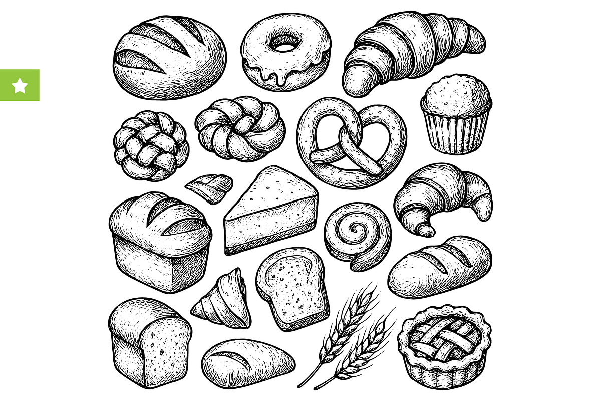 Vintage Bakery illustration, an Object Graphic by RT Studio (Photo 1 of 5)