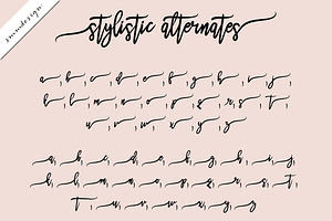 Anetta Handwritten Script Font