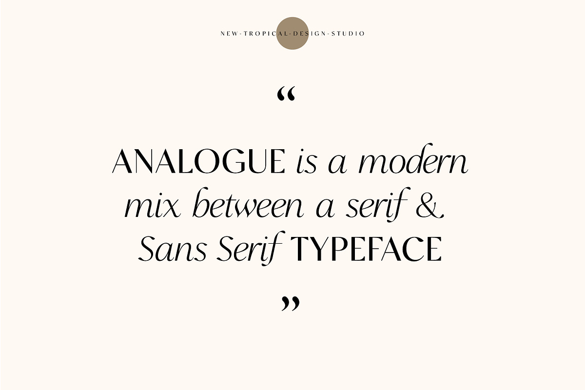 Analogue - Stylish Modern font preview 6