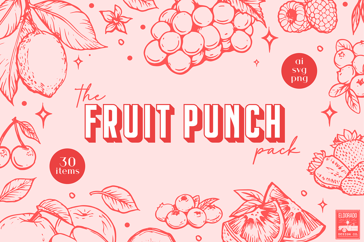 Fruit Punch Illustration Pack Summer, an Illustration by Eldorado Design Co. (Photo 1 of 5)