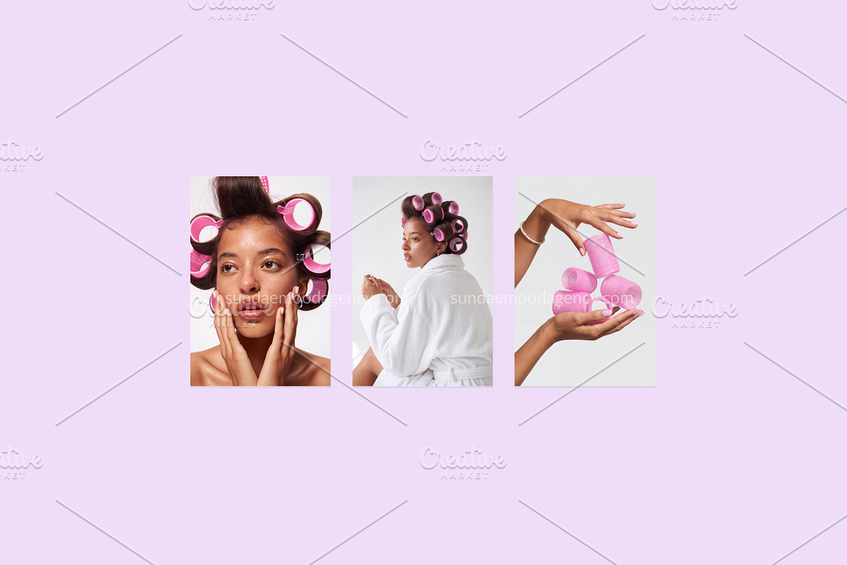 Hair Roller Girl Imagery Pack, a Beauty & Fashion Photo by Sundae Mood Agency (Photo 2 of 3)