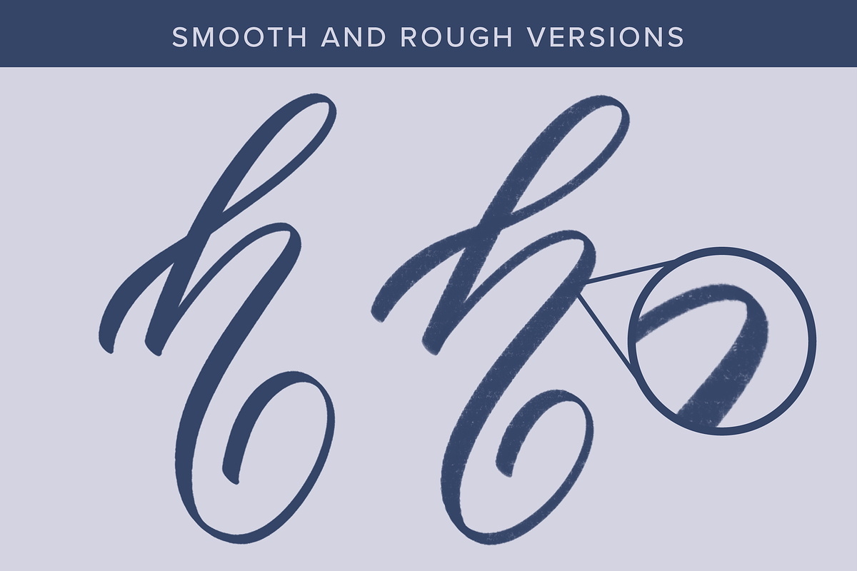 iPad lettering brush for Procreate, a Brush Add-On by Sasha Hickson (Photo 4 of 5)