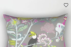 Indienne Toucans Tropical Pastel