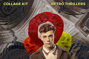 Retro Thrillers Collage Kit