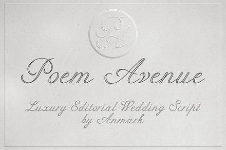 Poem Avenue Elegant Romantic Script, a Script Font by AnMark