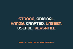 Shaolin Display Font