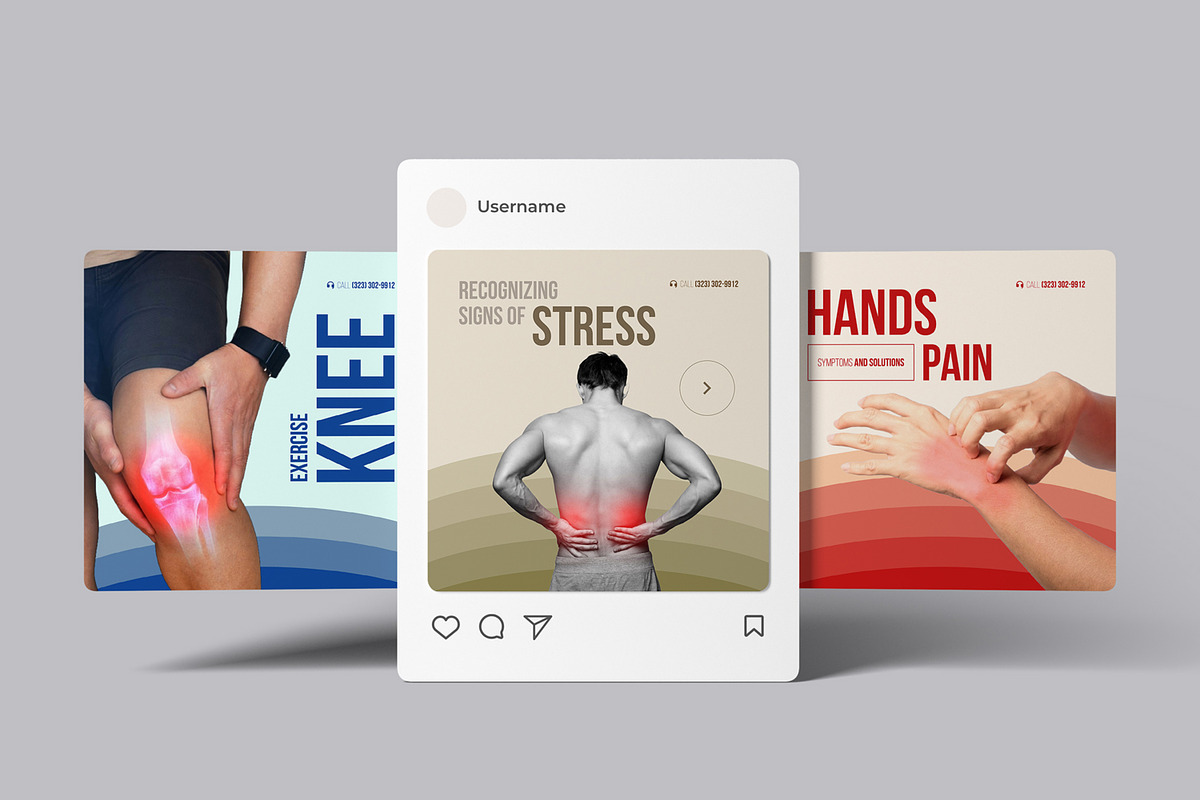 Skin Care Medical Social Media Posts, an UI Kit Template by ContestDesign (Photo 1 of 3)