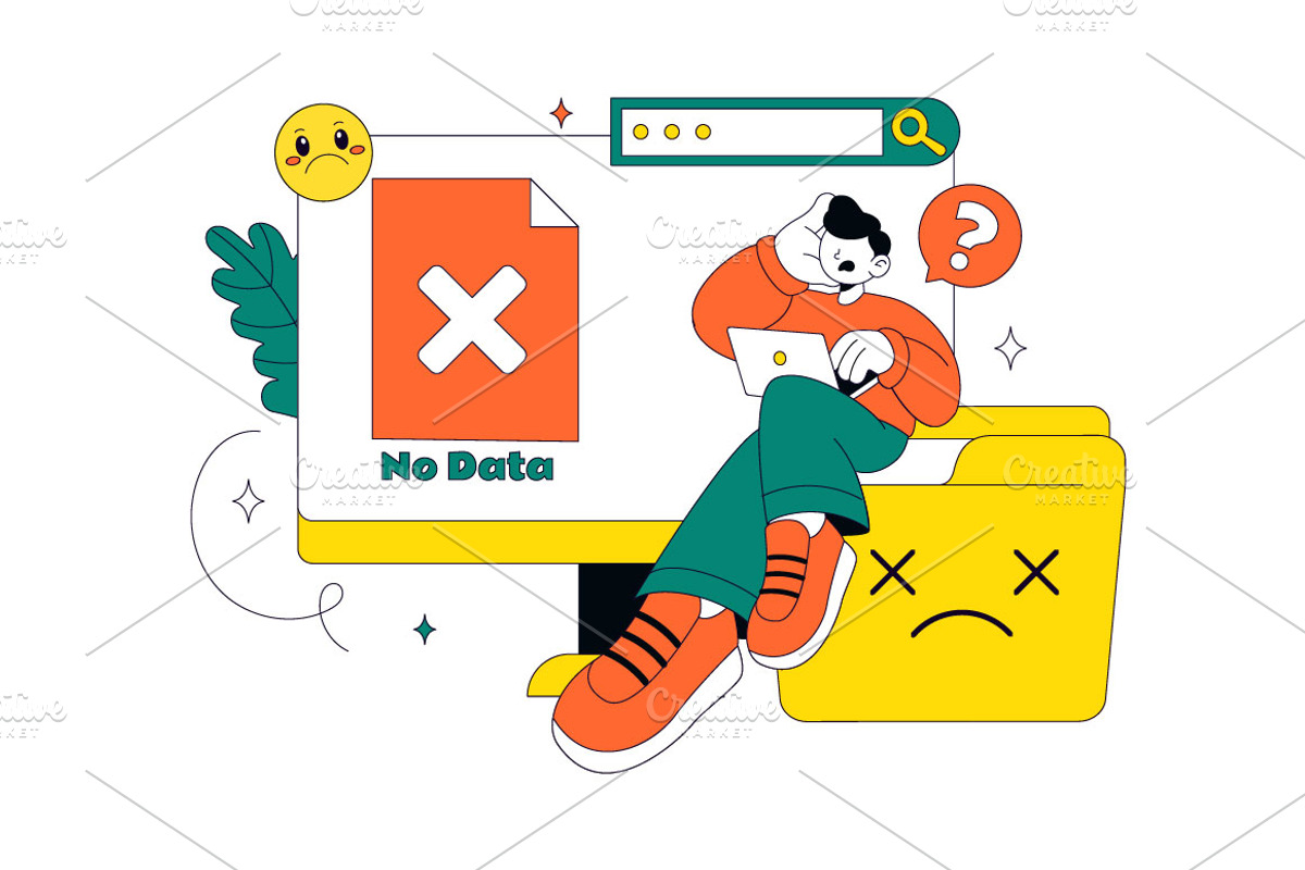 10 No Data Vector Illustration, a Technology Illustration by denayunebgt (Photo 4 of 4)