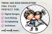 Cute Whimsical Couple Clipart Set, a Person Illustration by RobertsArt (Thumbnail 3 of 7)