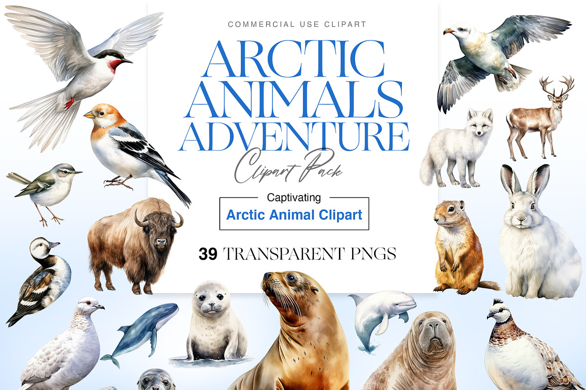 Arctic Animals Adventure, an Animal Illustration by BrushstrokeArtGB (Photo 1 of 9)
