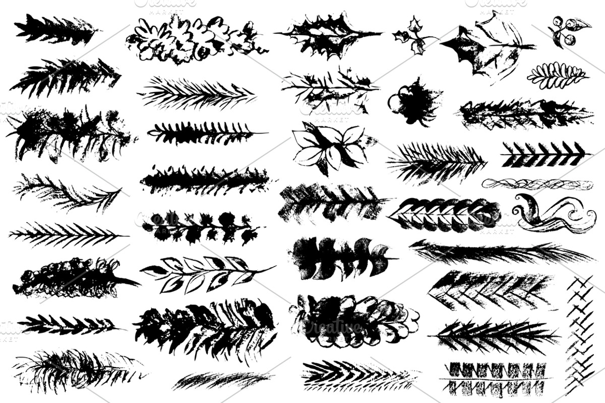 Winter collection vector brushes., a Brush Add-On by MariShop (Photo 4 of 6)