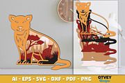 Safari Animal Laser Cut SVG Bundle, an Animal Illustration by OTVEY DESIGN (Thumbnail 7 of 13)