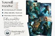 Greek Sea Gods Digital Papers, a Person Illustration by ThatsDesignArt (Thumbnail 2 of 10)