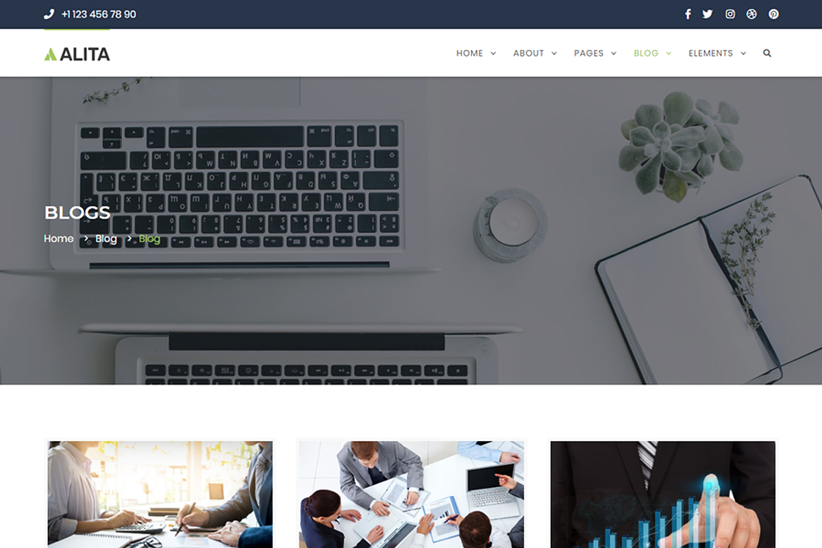Alita - Multipurpose Template, a Bootstrap Template by shreethemes (Photo 8 of 14)