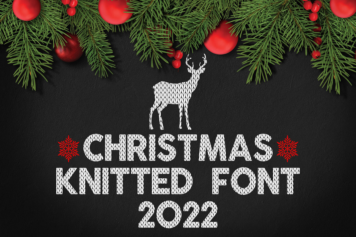Christmas Knitted Font, a Symbol Font by Artolus (Photo 1 of 6)