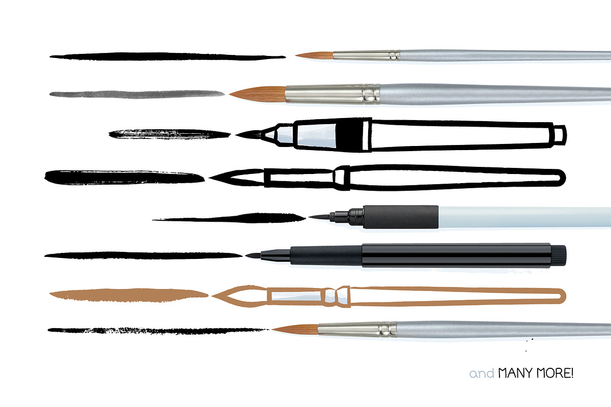 Ink & Watered Ink Brushes, a Brush Add-On by Side Project (Photo 4 of 7)