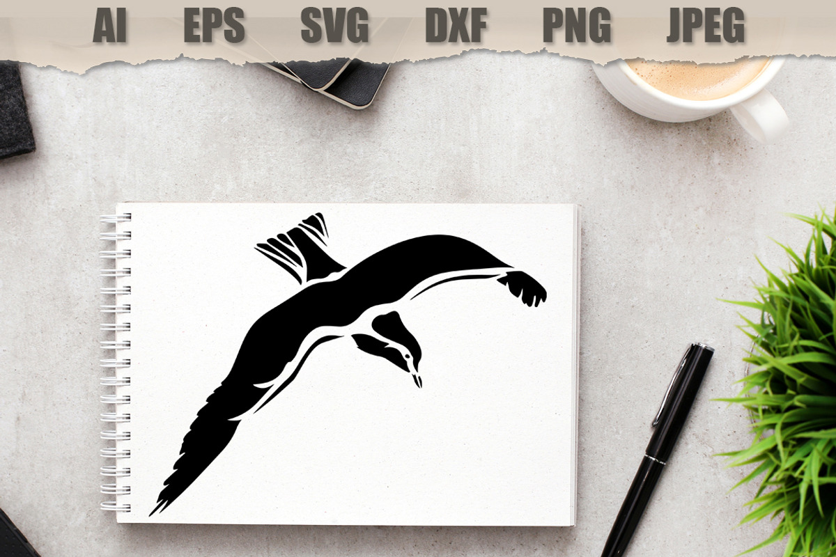Stencils Seagull Bird, an Animal Illustration by MARYCRAFTIRIA (Photo 3 of 3)