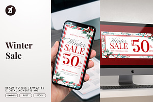Winter sale - Digital advertising, a Social Media Template by Chanut is industries