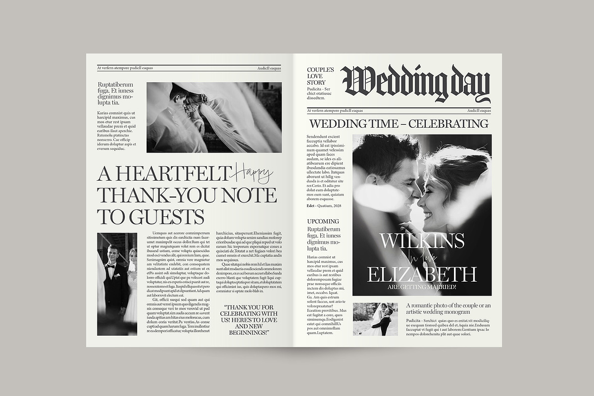 Wedding Newspaper Program, a Brochure Template by BrandPacks (Photo 2 of 5)