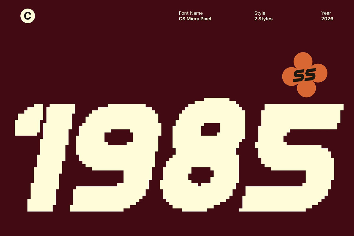 CS Micra Pixel, a Sans Serif Font by Craft Supply Co. (Photo 5 of 8)