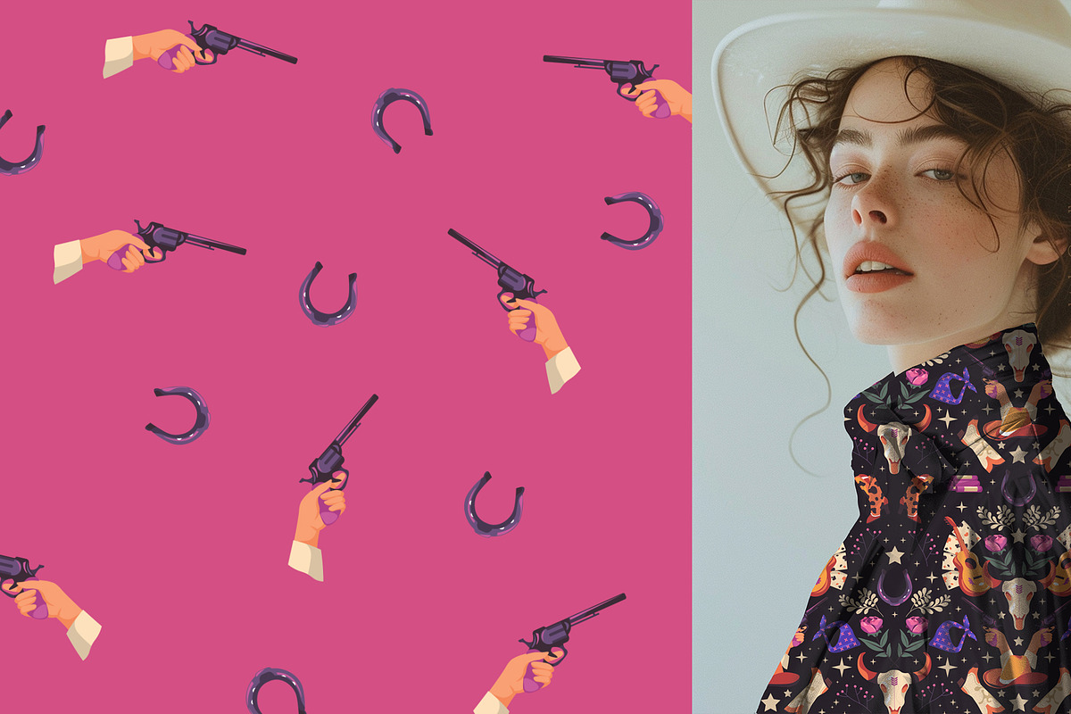 COWBOY pattern collection, a Pattern Graphic by Sonulkaster