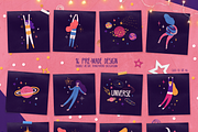 Space Girls set illustration, a Decorative Illustration by Uniyok (Thumbnail 6 of 12)