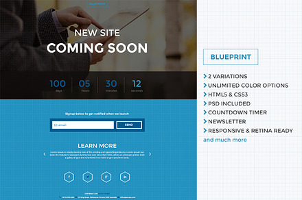 Blueprint - Responsive Co. Soon Page