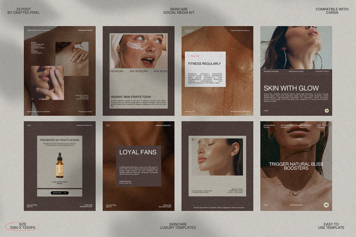 Soft Skincare Canva Post Set preview 4