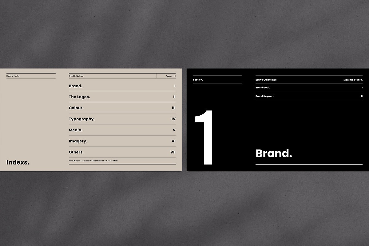 Maxima | Brand Guidelines Template, a Presentation Template by Occy Design (Photo 3 of 9)