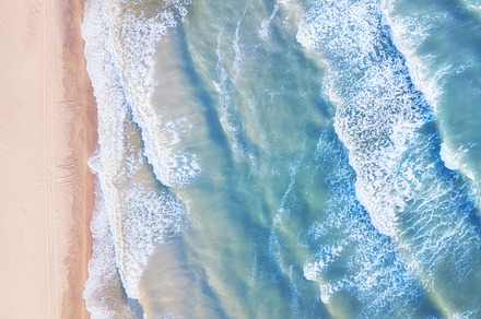 Aerial view on the waves containing wave, aerial, and view, a Nature Photo by Landscape and travel