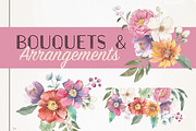 Vivid Watercolor Floral Clipart, an Illustration by Bloomella (Thumbnail 4 of 5)