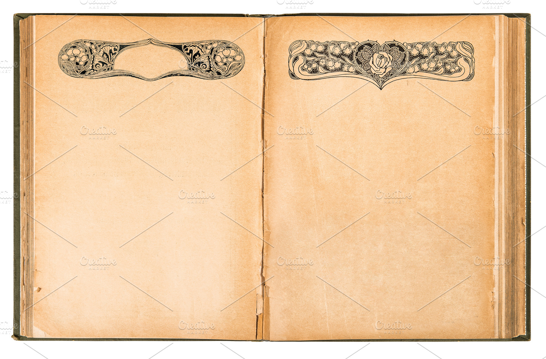 Open vintage book used paper pages, a School & Education Photo by ...